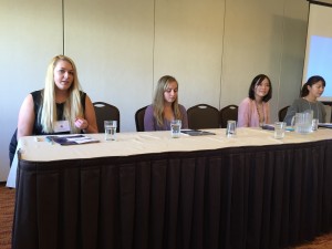 Lucy Obozintsev presents at the 73rd New York State Communication Association Annual Conference. (Photo courtesy of Yifeng Hu) 