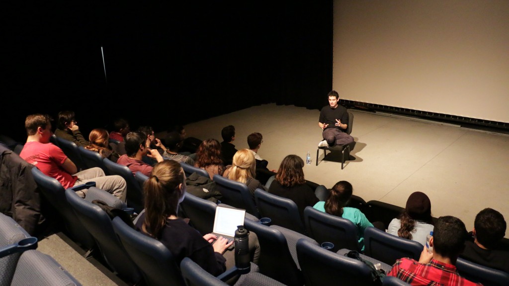 Students get up close and personal with Oscar nominated writer and filmmaker, Damien Chazelle. Photo Credit: Chris Lundy ’17.