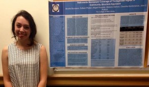 Brooke Buonauro presenting her poster.