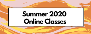 summer 2020 online classes graphic