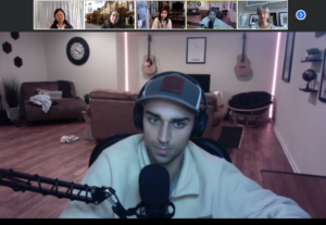 person on zoom